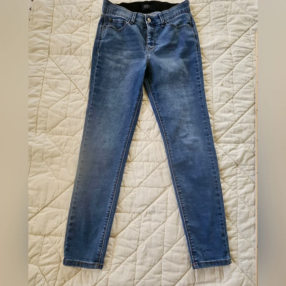 Curve Appeal Mid Rise Skinny Jeans w/ Comfort Waist Size 8/29 - Picture 2 of 8